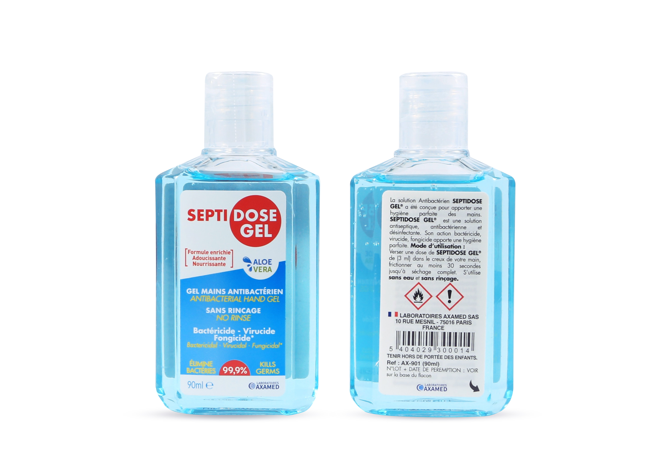 Gel mains antibactérien 90 ml SEPTIDOSE GEL®