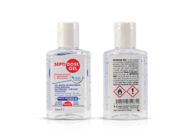 Gel mains antibactérien 30 ml SEPTIDOSE GEL® Peaux sensibles